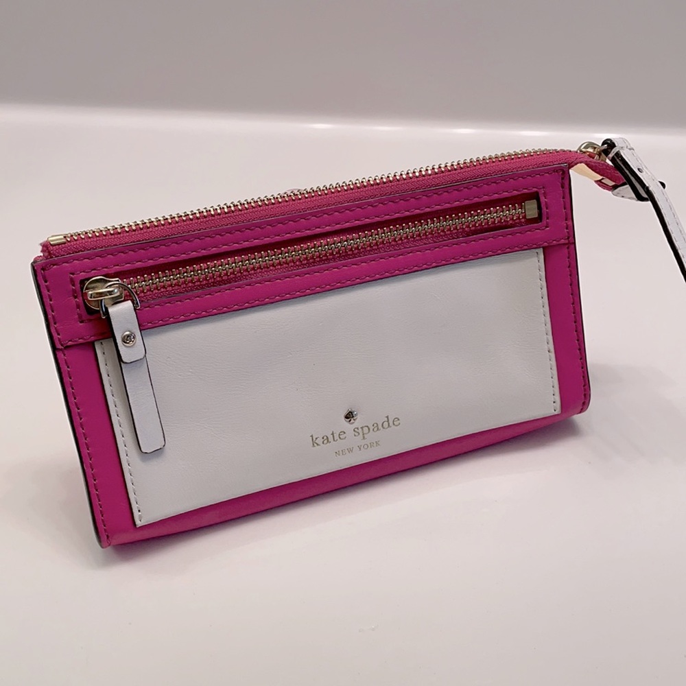 Kate spade wallet purse bag pink white